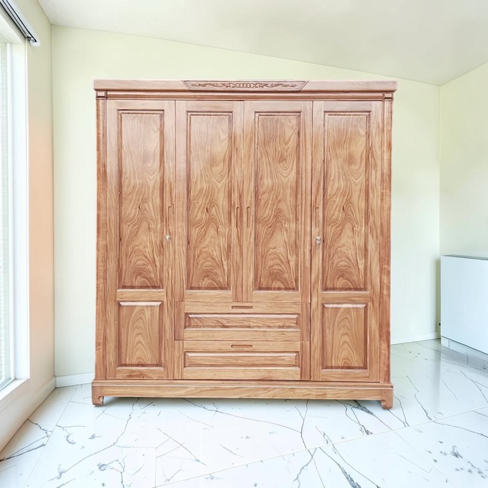 Tủ quần áo gỗ sồi hiện đại