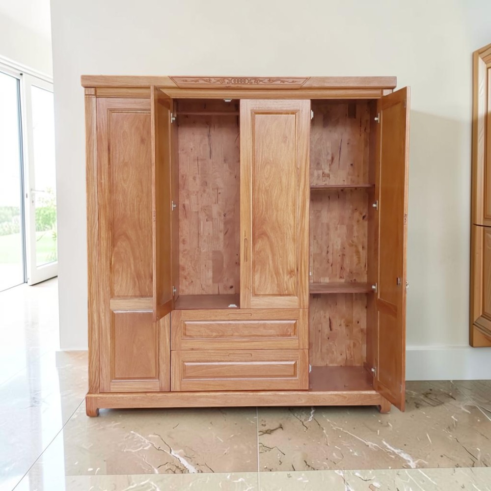 Tủ quần áo gỗ tự nhiên đẹp