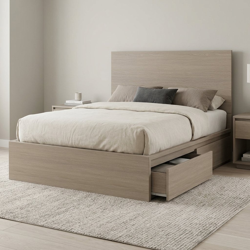 Giường Ngủ 1m6 X 2m Giá Rẻ: 50 Mẫu Đẹp Bền Tại Nội Thất Thái Bình Giường 1m6 x 2m gỗ công nghiệp có ngăn kéo