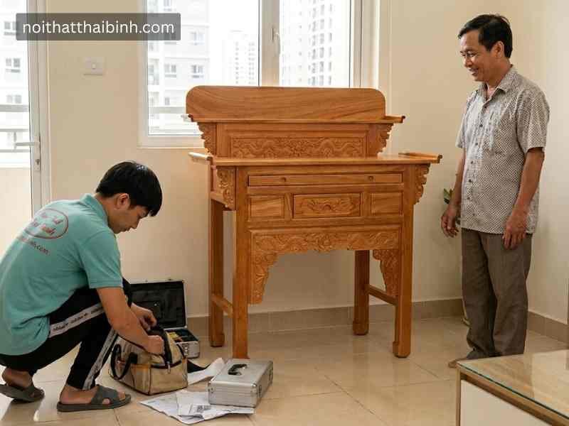 Mẫu tủ thờ 2 tầng gỗ đẹp sang trọng cho gia đình Mẫu tủ thờ 2 tầng gỗ đẹp sang trọng cho gia đình