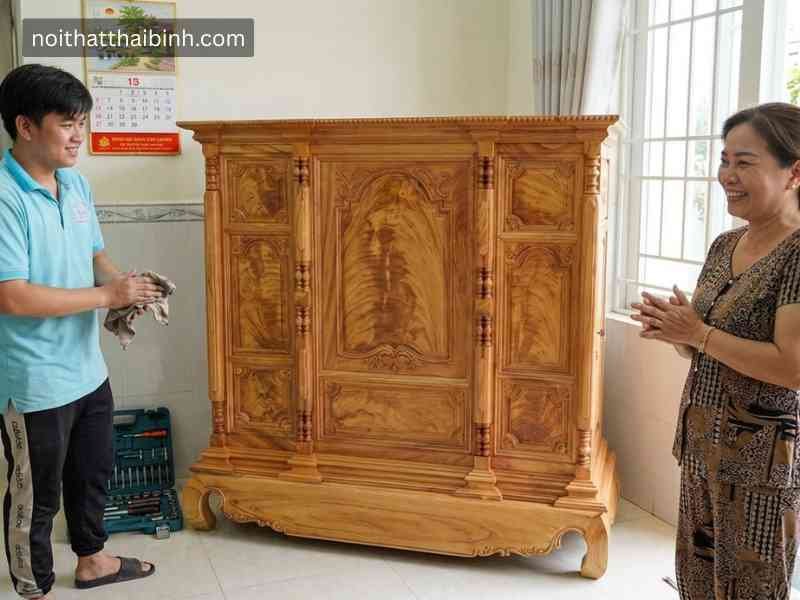 Tủ thờ gỗ gõ đỏ - Mã số 3453