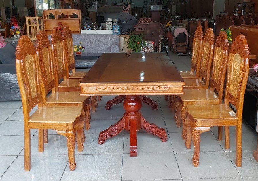 Bàn ăn gỗ gõ đỏ