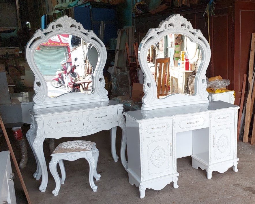 Bàn trang điểm gỗ công nghiệp hiện đại