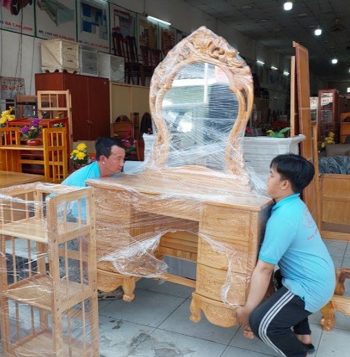 Bàn trang điểm gỗ gõ đỏ