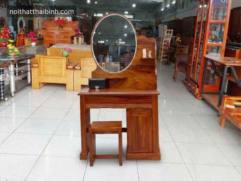 Bàn trang điểm gỗ tự nhiên vân cẩm 85cm MS 3456 tại Nội Thất Thái Bình