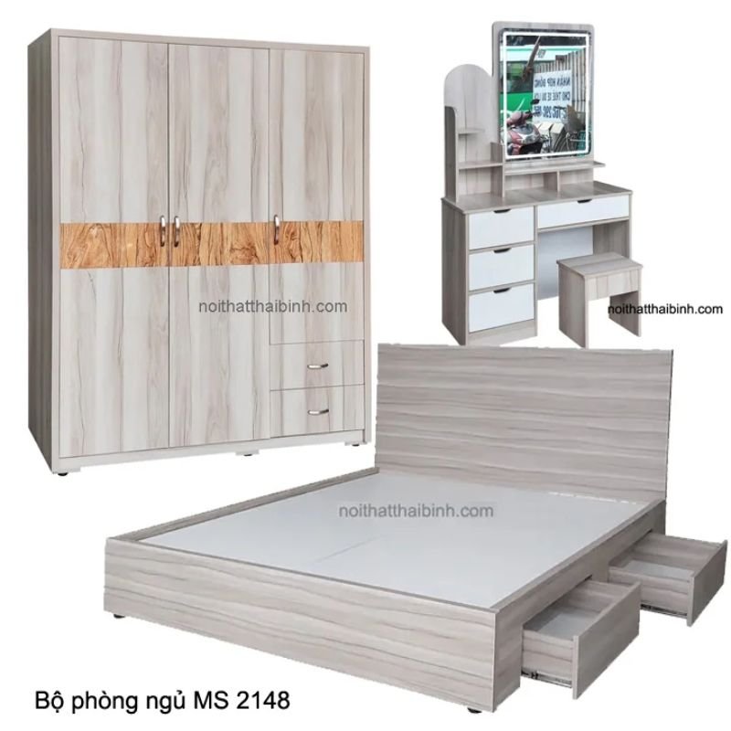 Bộ phòng ngủ đáng yêu Bộ phòng ngủ nội thất phòng ngủ giao hàng lắp đặt