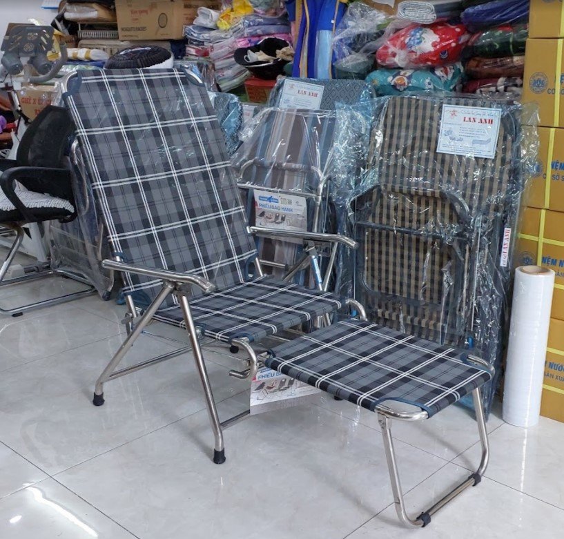 Ghế bố xếp inox