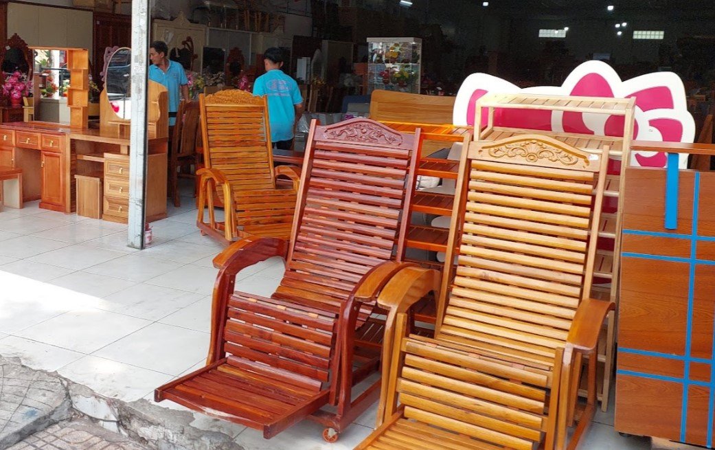 Ghế gỗ thư giãn nằm ngả lưng
