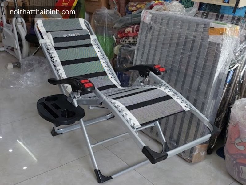 Ghế xếp thư giãn Sumika cao cấp Mặt vải bố siêu bền của ghế xếp thư giãn Sumika
