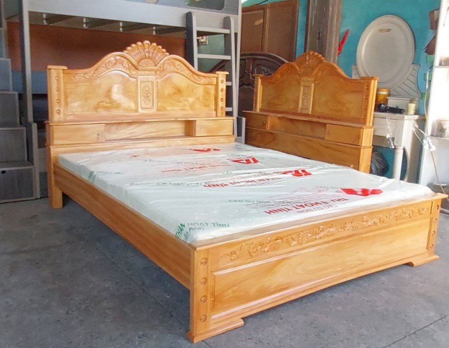 Giường gỗ gõ đỏ