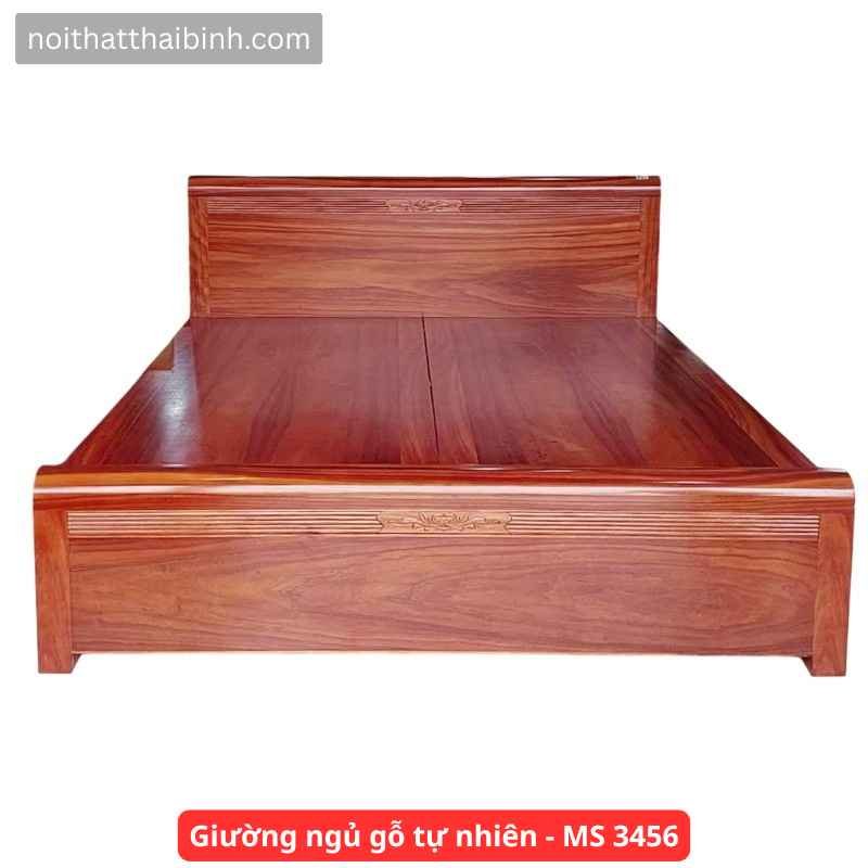 Giường ngủ gỗ tự nhiên vân cẩm Giường ngủ gỗ tự nhiên - MS 3456