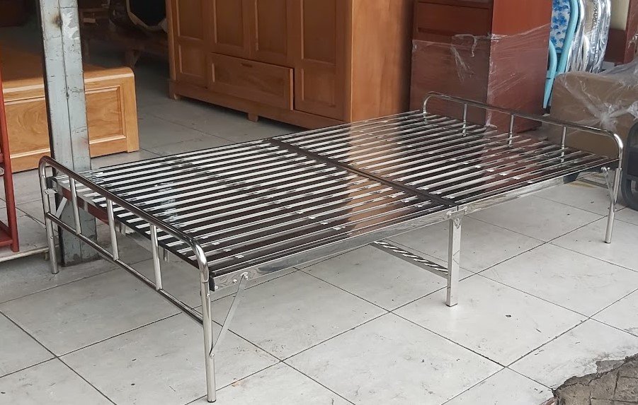 Giường xếp inox cao cấp kích thước lớn