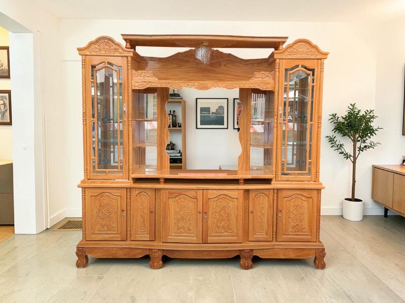 5 Cách sử dụng kệ tivi tiết kiệm diện tích Kệ tivi gỗ tự nhiên treo tường tiết kiệm diện tích phòng khách