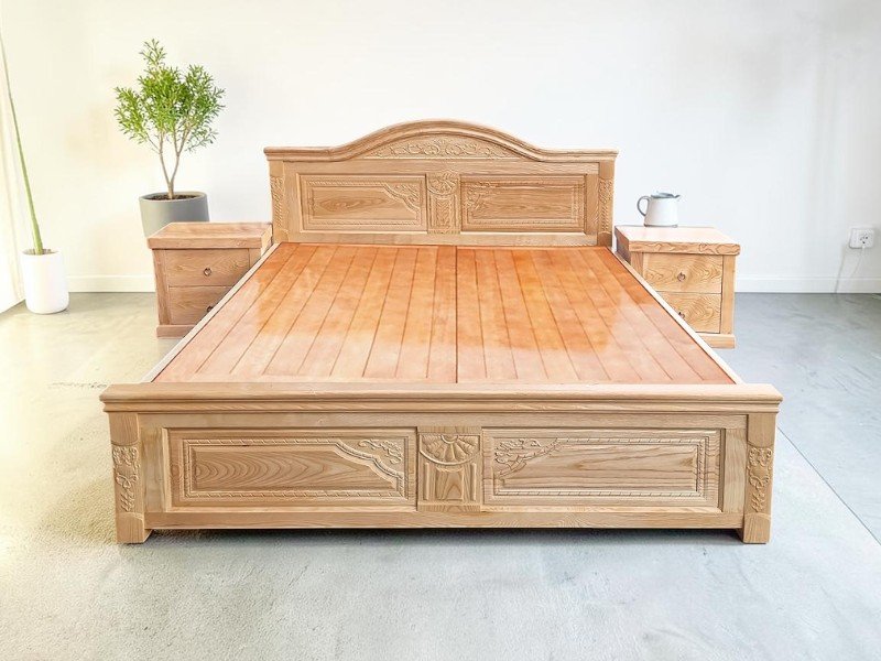 Mẫu giường gỗ đẹp tại quận 2 sang trọng bền đẹp Giường ngủ gỗ hiện đại quận 2 phong cách tân cổ điển