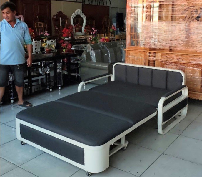 Sofa giường kéo 2 trong 1 kéo ra thành giường xếp lại thành ghế