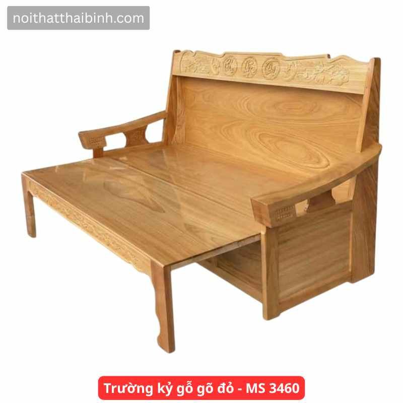 Trường kỷ gỗ gõ đỏ Trường kỷ gỗ gõ đỏ - MS 3460