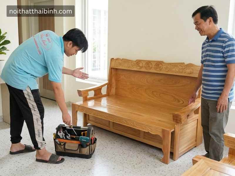 Trường kỷ gỗ gõ đỏ Trường kỷ gỗ gõ đỏ tại TPHCM