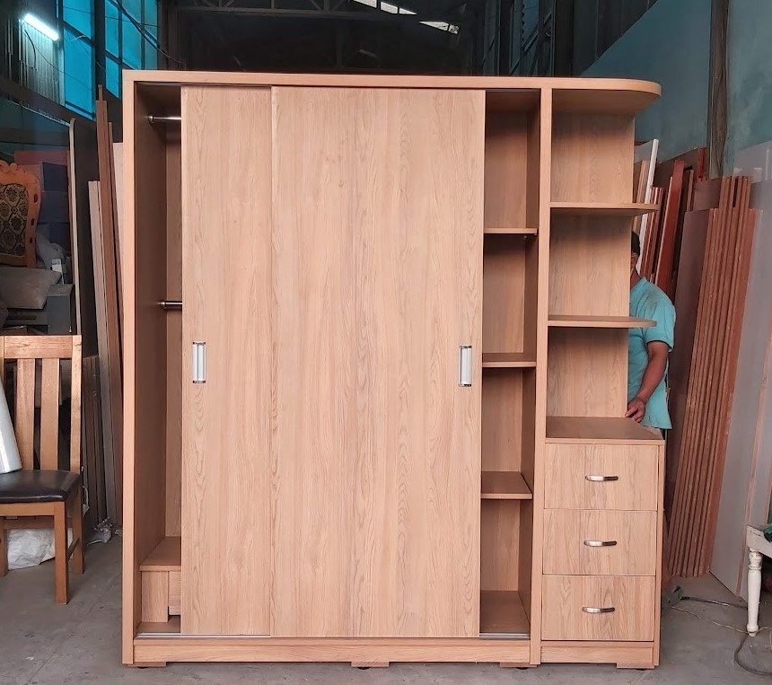 Tủ quần áo cửa lùa tại xưởng mộc nội thất Thái Bình
