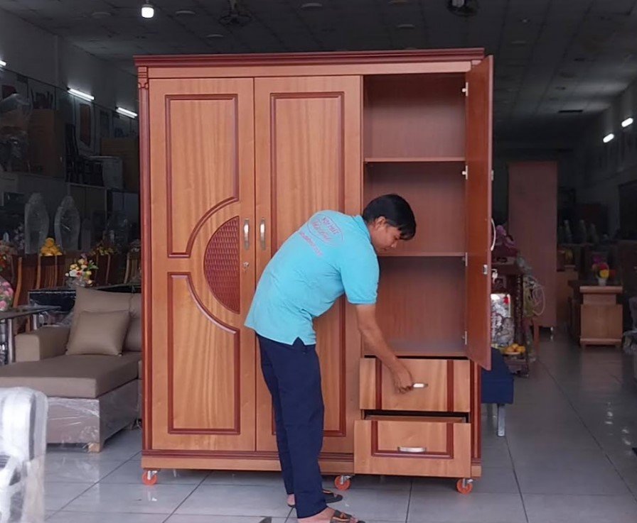 Tủ quần áo gỗ công nghiệp 3 cánh