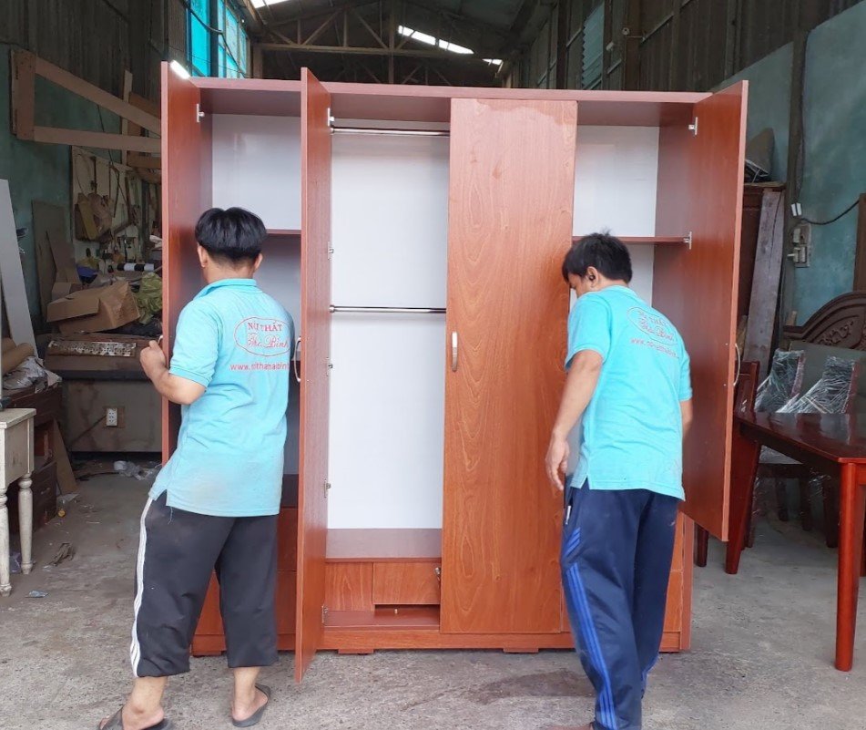 Tủ quần áo gỗ công nghiệp 4 cánh