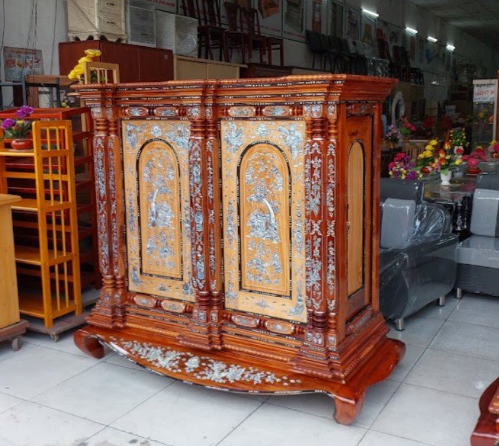 Tủ thờ gỗ gõ đỏ