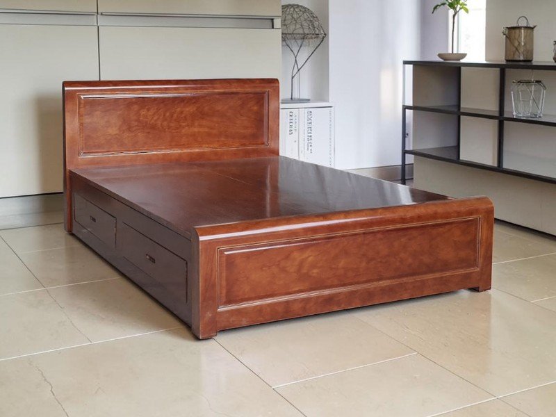 giường gỗ sồi nga 1m6 tại TPHCM
