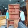 Bàn học liền kệ sách gỗ tự nhiên