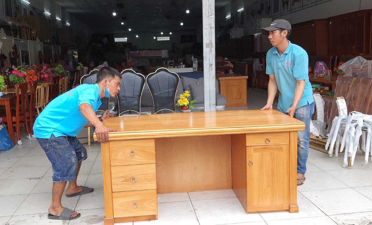 Bàn làm việc gỗ tự nhiên cao cấp MS 3423 Bàn làm việc gỗ tự nhiên cao cấp mặt vân gõ tự nhiên