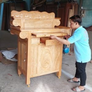 Bàn thờ gỗ gõ đỏ hiện đại