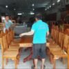 Bộ bàn ăn 8 ghế gỗ căm xe gõ đỏ MS 3469 Bộ bàn ăn 8 ghế gỗ căm xe gõ đỏ