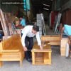 Bộ salon gỗ sồi gỗ tự nhiên MS 3265