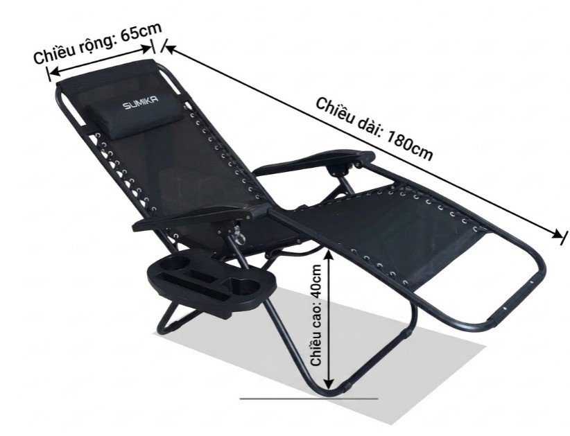 Ghế bố xếp SUMIKA chính hãng MS 3466