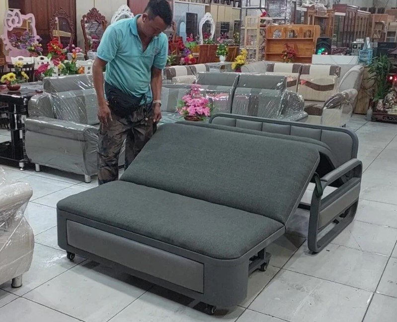 Ghế sofa kéo ra thành giường thông minh | kích thước 1m4 MS 3487 Ghế sofa kéo ra thành giường thông minh kích thước 1m4 MS 3326
