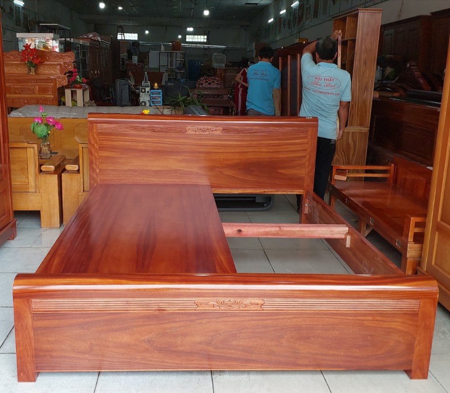 Giường gỗ kiểu dạt phản MS 3456 Toàn cảnh giường gỗ kiểu dạt phản MS 3456