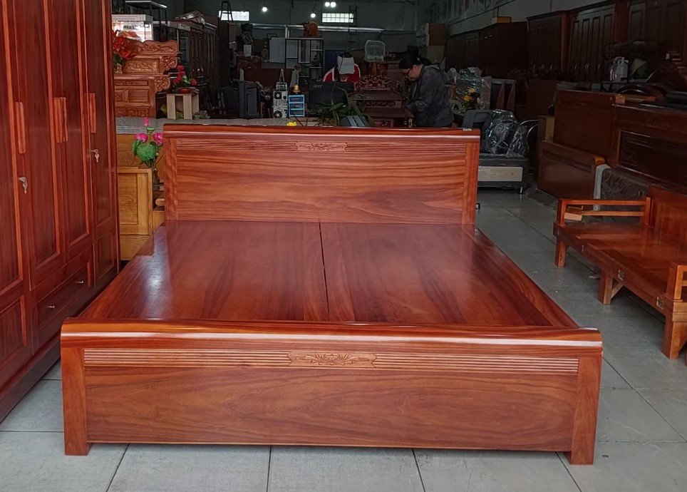 Giường gỗ kiểu dạt phản MS 3456 Giường gỗ kiểu dạt phản MS 3456 dáng thấp gọn gàng