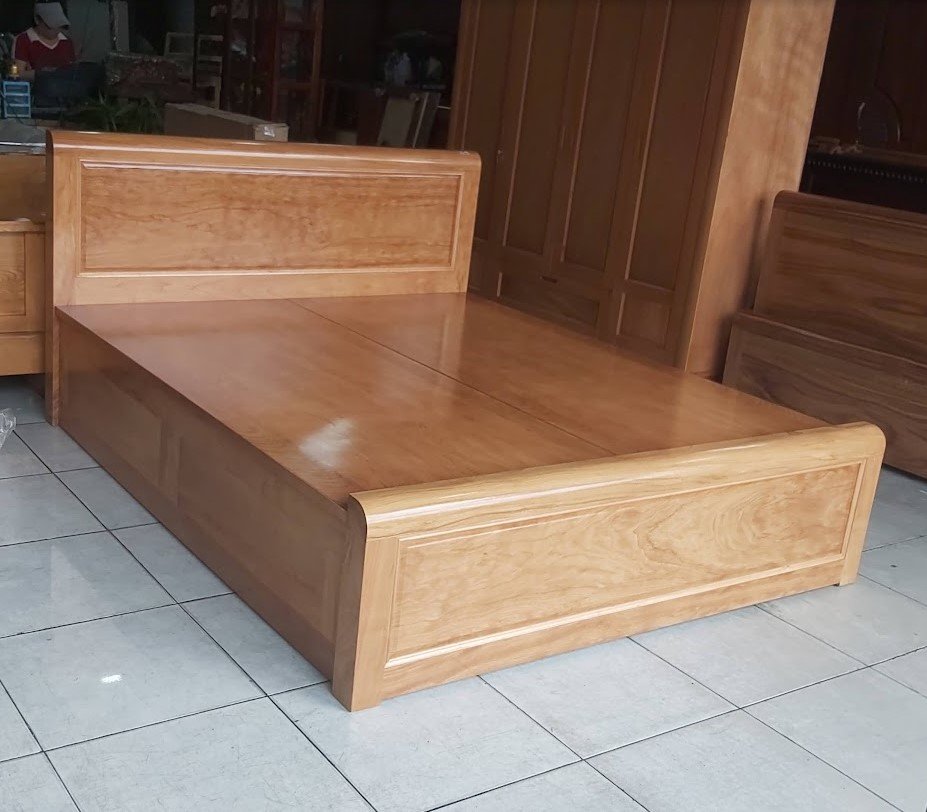 Chi tiết mộng gỗ chắc chắn của giường ngủ gỗ tự nhiên