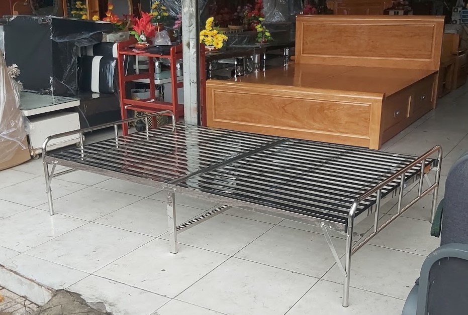 Giường xếp inox | Kích thước 1m6 MS 3481 Giường xếp inox | Kích thước 1m6 MS 3481