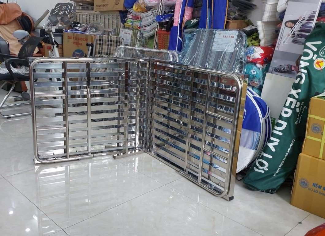 Giường xếp inox | kích thước 1m MS 3478 Giường xếp inox | kích thước 1m MS 3478