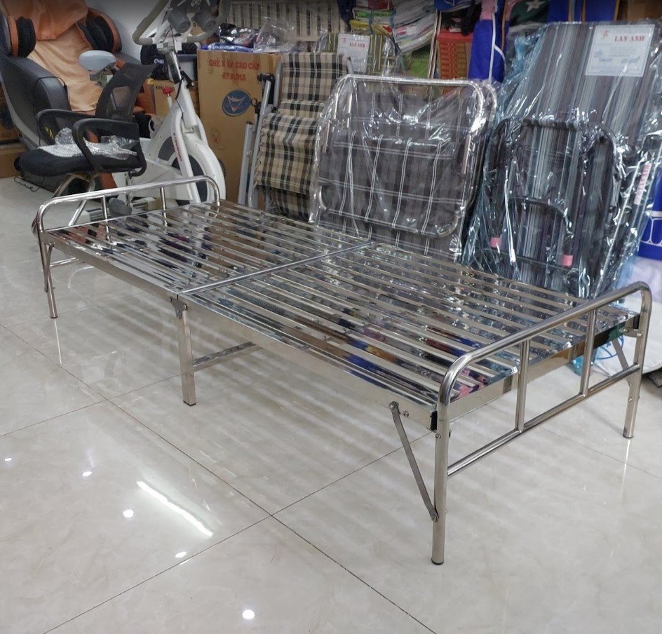 Giường xếp inox | kích thước 1m MS 3478 Giường xếp inox kích thước 1m MS 3208