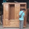 Mẫu tủ quần áo gỗ tự nhiên đẹp MS 3171 Mẫu tủ quần áo gỗ tự nhiên đẹp