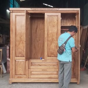 Mẫu tủ quần áo gỗ tự nhiên đẹp