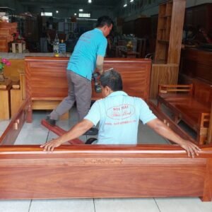 Giường gỗ kiểu dạt phản