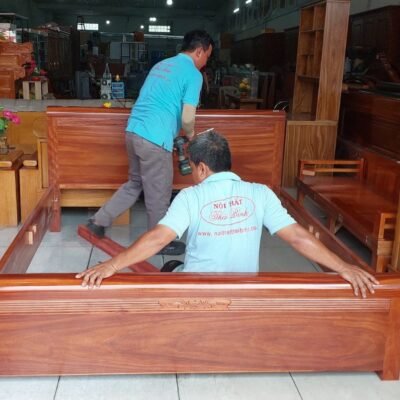 Giường gỗ kiểu dạt phản