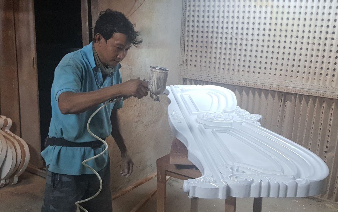 Vách ngăn phòng khách kết hợp kệ tivi MS 3019
