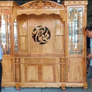 Tủ kệ tivi phòng khách gỗ gõ đỏ