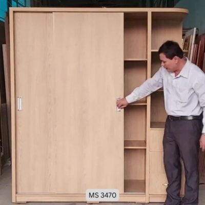 Tủ quần áo cánh lùa có kệ trang trí