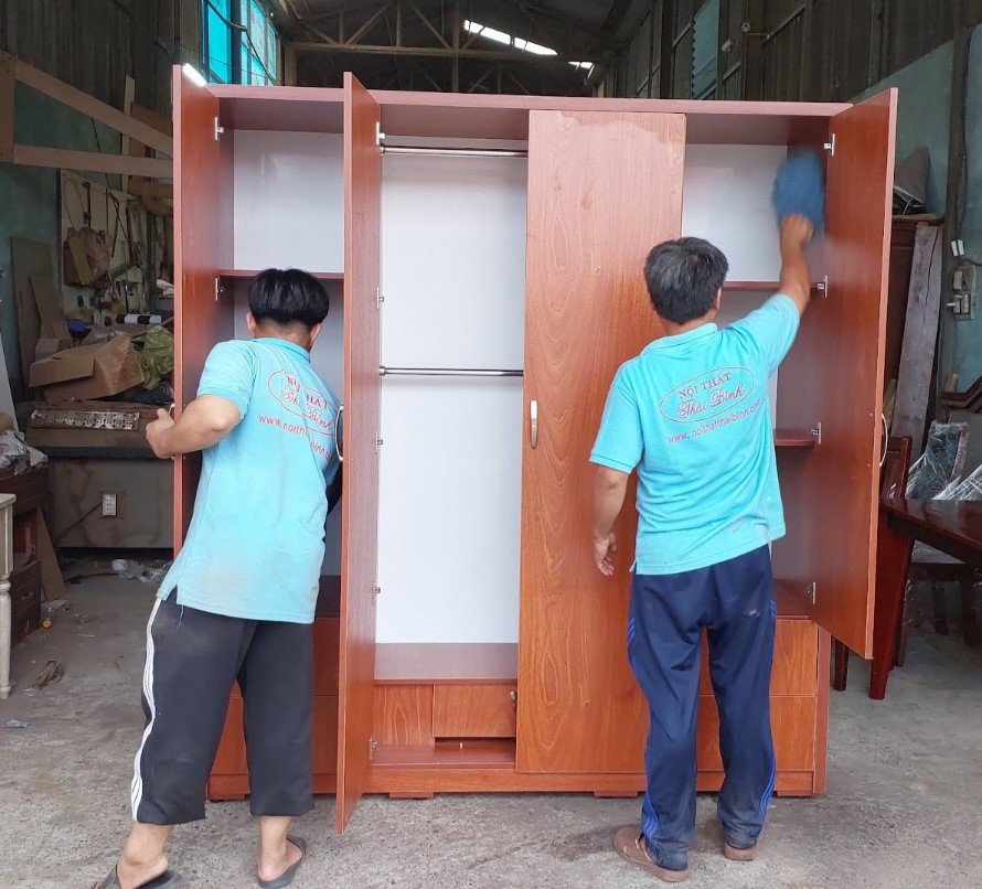 Tủ áo 4 cửa MDF lõi xanh vân gỗ phòng ngủ hiện đại