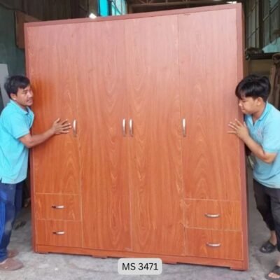 Tủ quần áo mdf vân gỗ hiện đại