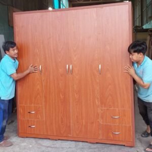 Tủ quần áo mdf vân gỗ hiện đại