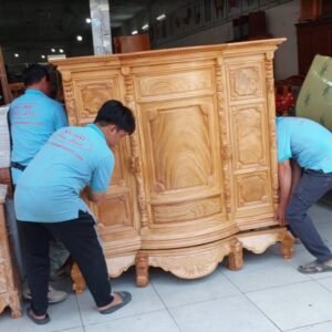 Tủ thờ bụng phệ gỗ gõ đỏ tự nhiên 3468